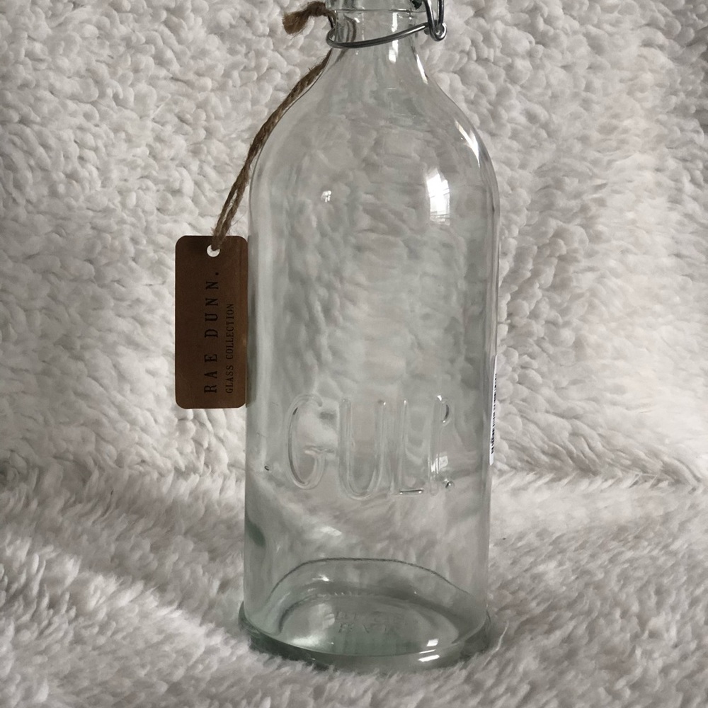 Rae Dunn “Gulp” Glass Bottle